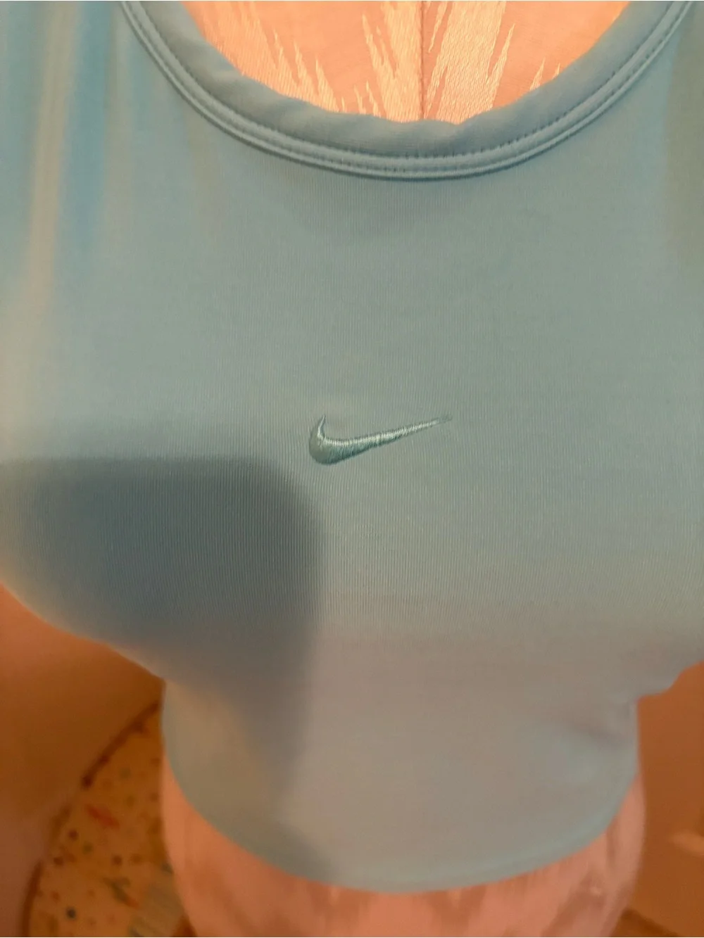 Nike girls  Light Blue Racerback Crop Tank L 12/14